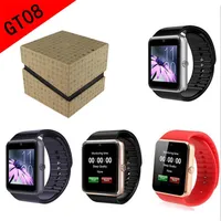 GT08 Smart Watch Dz09 Pulseira Bluetooth de pulseira com câmera Pedômetro Monitorando o sono Sedentário Lembrete compatível Plataforma A217J