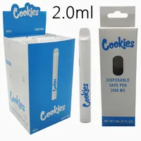 Cookies 2,0 ml Pen jetable Vape Pen 350mAh Batterie rechargeable BCORE TECH COILS COILS VIDE CARTRIDE EMBALLAGE LOCAU