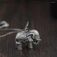 Collares colgantes lybuy auténticos 100% 925 joyería de elefante lindo de plata esterlina para hombres