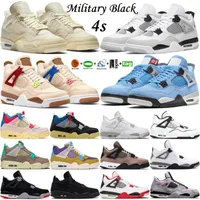 2022 Jumpman 4 Sail Oreo Mens Basketball Shoes 4s Military Black Canvas University Blue Midnight Navy What the Wild Things Must Gud Goman Sneakers Size 36-47