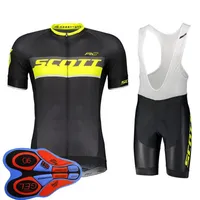 2019 мужчина Scott Team Team Cycling Jersey Suits Summer Short Room Shore Shib Shorts Set Road Bike Clothing Ropa Ciclismo Sports наряды Y0822926