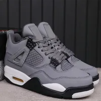 4 Cool Grey men Outdoor Sports Shoes 4s Chrome-Dark Charcoal-Varsity Maize Basketball Sneakers 308497-007 With Box us 7-12216I