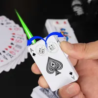 Metal Poker Lighter Torch Tarjetas a prueba de viento Jet Jet Charre