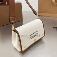 White Printed Women Counter Bag Canvas Flap Messenger Bags Ladies Crossbody Back Hand Handbag High Flip Wallet Multi Pochette