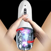 Automatique suce la pipe télescopique Machine de sexe masculin rotative Girl's Voice Man Aircraft Cup Electric Masturbation Sex Toy pour 174b
