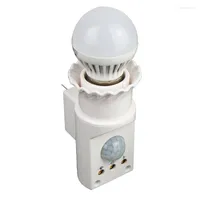 Smart Home Sensor Infrared Human Body Sensing Switch Lamp Socket Distance Posensitive Delay Adjustable E27 Screw LED