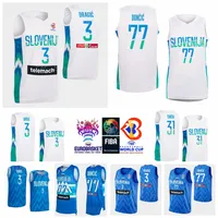 Печатная сборная баскетбол Словеня Джерси 2022 Eurobasket 31 Vlatko Cancar 27 Ziga Dimec 4 Ziga Samar 5 Luka Rupnik 6 Aleksej Nikolic 7 Klemen Prepelic Sport