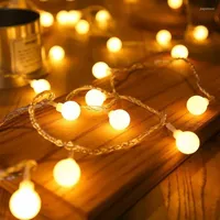 Saiten 2/3/6m LED Urlaub Leichte Kette Ball String Lichter USB Powered Birne Girlande wasserdichte Hochzeitsfeier im Freien