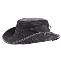 Hombras de ala ancha de altura de alta calidad Big Men's Hat Sol Solid Waterproonering Sun Mountaining Fishing Panamá Unisex #T2P1908