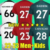 22 23サッカージャージーシーズンファンティーハームアウェイ3番目のダーウィン2022 2023モハメドディオゴルイスディアスアレクサンダーアーノルドフットボールキットトップシャツ男性ユニフォーム