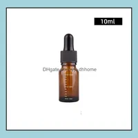 Packing Bottles 500Pcs 10Ml Empty Glass Essential Oils Dropper Bottles In Refillable Mini Amber Droppers Container Liquid Bottle Soif Dh8N4