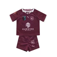 2022 23 Queensland Maroons State of Origin Jersey Kids Kit Home Rugby Jersey Shorts Tamanho 16-18-20-22-24-262387