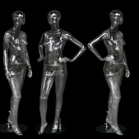 Modelo de ropa de pl￡stico transparente transparente de cuerpo completo disparando a los accesorios de exhibici￳n 3D huecos maniqu￭206