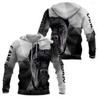 남성용 후드 Cloocl 동물 3D 그래픽 반면 CANE CORSO HODIE Animal Dog Pocket Casual Pullovers Fashion Streetwear Men Clothing