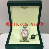 فاخرة عالية الجودة تاريخ الفولاذ 36 مم watch 116200 Pink Floral Dial Movement Automatic Watches Womens Watches Original Bo267i
