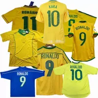 Retro classic PELE soccer jerseys BRAZILS 1957 1960 1970 1991 92 93 94 98 2002 2004 2006 2010 RIVALDO RONALDINHO R.CARLOS KAKA football shirts