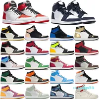 Chaussures hautes Man Woman 1s Heritage Lucky Pine Green Gold Yellow Tee Fusion Fusion Red Pollen 1 Crimmson Tint