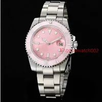 fashion 116610LN Pink Dial Ceramic Bezel Watch Stainless Steel Sapphire Glass Mirror Automatic Mechanical Wonen Wonens Watches3233