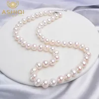 Colares finos Colar de ￡gua doce Ashiqi perto de joias redondas de joias para mulheres presentes de casamento para a tend￪ncia do ano novo