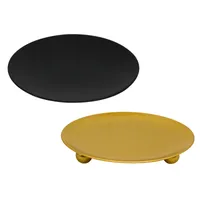Металлическая черная/золотая подсвечника держатели цинк сплав сплав с сплавом высококачественный железная тарелка для свадебной канделябры Home Decor 20220906 Q2