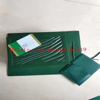 VENDANDO Caixa de relógio de alta qualidade com Bag Super Watch Box Papers Green Papers Mens Watches Boxes Card Card 0 8kg267c