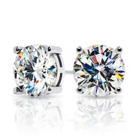 AIYANISHI Total 6 0ct EF VVS Diamond Test Passed Moissanite 18K White Gold Plated 925 Silver Earrings Jewelry Christmas Eve Gift254F