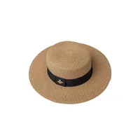 Hasır Şapka Bayanlar Bow Bey Geniş Şapkalar Yaz Gezi Güneş Koruyucu Güneşlik Avrupa ve Amerikan Retro Leisure All-Match Top263T