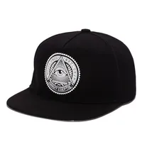 Snapback Hats Triangle Eye Illuminati Snapback Hüte Runde Label Mode Männer Frauen verstellbare Baseball -Kappe Männer Snapbacks Hip Hop Hats254m