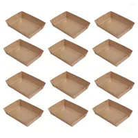 Geschenkpapierpapierschalen Beh￤lter Einwegboot -Tablett Box Snack Hundeteller Kraft Sushi Boote raus.