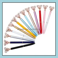 Ballpoint Pens Fashion Ballpoint Pen Type 1.0 Diamond Butterfly Office Stationery Creative Advertising Promotion Metal SN2716 DR Soif DH26O