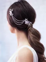 Cabeças de cabeceira vintage Silver Gold Rhinestone Bridal Hair Comb Banquet Prom Meninas da cabeça Acessórios de casamento para ornamentos jóias