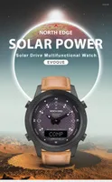 Wristwatches NORTH EDGE Men Digital Solar Watch Mens Outdoor Sport Watches Full Metal Waterproof 50M Compass Countdown Stopwatch Smart