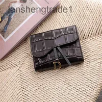 Luxusbeutel D Handtaschen Designer Brieftaschen Leder Frauen Kurzmodus Getreide kleine dreifache Wechselkartenhalter Ultra-dünn