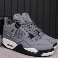4 Cool Grey men Outdoor Sports Shoes 4s Chrome-Dark Charcoal-Varsity Maize Basketball Sneakers 308497-007 With Box us 7-12204P