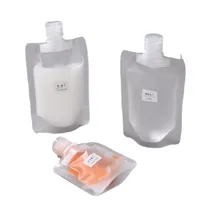 Bolsa de envasado vacío de plástico de viaje portátil para champú/gel de ducha/jabón manual/cosmético Slip Suction Suction Separator Bolsas