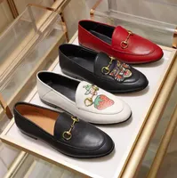 Jordaan Loafer مصمم فاخر جديد غير رسمي أحذية جلدية للنساء الكلاسيكية مع صندوق الحجم 35-40