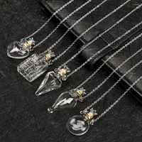 Anh￤nger Halsketten Glasur Fl￤schchen Halskette ￤therische ￖl Gedenkfume ￖffnen Sie W￼nsche Wasserabfall Herzstahlketten Schmuck Schmuck