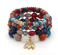 Beaded Strands Bohemian Glass Beads Beaded Bracelet Set For Women Ethnic St