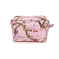 Pink Branch Camo Cosmetic Bags 25pcs Lot Ga Warehouse Classic Rechteck Designer Make-up-Tasche Custom Brautjungfer Toilettenbeutel mit Rei￟verschluss