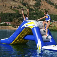 Pool Inflatable Water Slide Floating Trampoline For Children And Adults Playing Game Sports