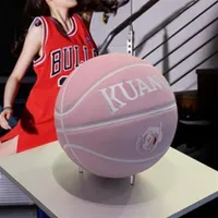 Kuangmi Pink Basketball No 7 Girls مخصصة لطلاب Pink Sao Powder Students Pu Basketball Hidaily Gift304Z