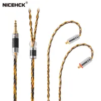 Video Audio Portable Accesorios para teléfonos Videoal Nicehck C8 1 8 Core de auriculares mixtos plateados y de cobre 3.5/2.5/4.4 MMCX/NX7 ...