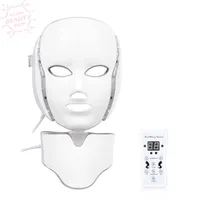 No Side Effect 7 Colors Pon PDT Led Facial Mask Face And Neck Mask Light Therapy For Skin Rejuvenation