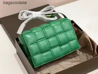 숄더백 Bottegas 핸드백 가방 베네타스 녹색 대형 격자 베개 카세트 1 메신저 레저 작은 광장 여성