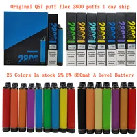 Cigarrillos electrónicos 100% originales Puff Flex 2800 Puffs 850mAh 8ml 25 colores Vapor Vapor desechable 2% 5% E CIRTETO