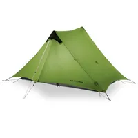 الخيام والملاجئ 2021 Lanshan 2 Flame's Creed Person Outdoor Ultralight Camping Tent 3 Season Professional 15D Silnylon Rodless242z