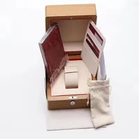 Boîte-cadeau de carte de sécurité des papiers de correspondance d'origine Boîte de montre en bois pour Omga Boxs Booklets montres Imprimer la carte personnalisée montre CA325Z