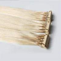 2020 Novas extens￵es de cabelo de ponta 6d Produtos de segunda gera￧￣o Fita invis￭vel Remy Hair I Tip lOOP inteiro Micro anel Extens￣o de cabelo1606