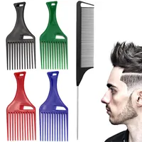 Hair Brushes Pick Comb Set Smooth For Curly Thick Afro Picks And Rattail Styling Women Men Drop Delivery 2022 Hairchigonstore Amxcs