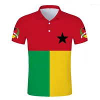 Erkek Polos Gine Bissau Gömlek DIY Ücretsiz Özel İsim Numarası GNB Nation Flag Country GW Republic Guinee College 3D Giysileri